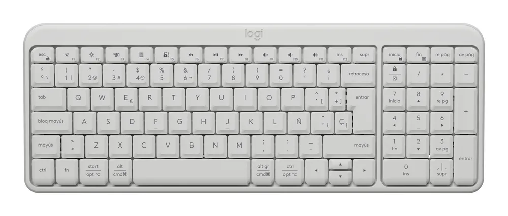 Teclado compacto Logitech K250 Bluetooth en color blanco