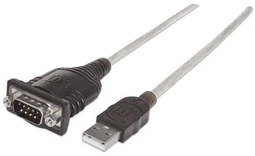 Convertidor USB A Serial DB9M 0.45 M 256 Kbp Manhattan