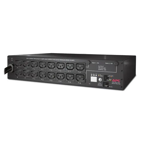 Unidad PDU para rack con conmutación - 2 U, 30 A, 208 V, (16) C13 APC 2U AP7911B