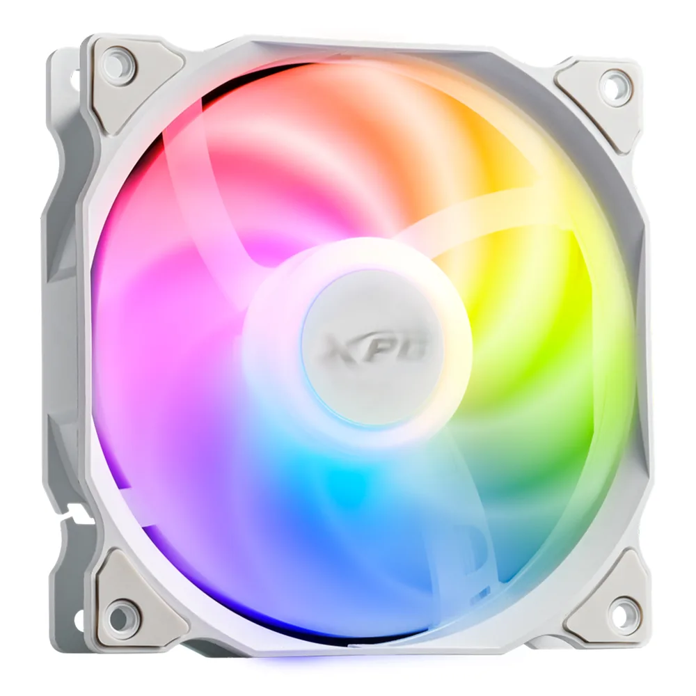 Ventilador XPG VENTO 120 ARGB PWM (Pulse Width Modulation). Dimensiones 120 x 120 x 25mm. Con Iluminacion ARGB Blanco VENTO120ARGBPWM-WHCWW