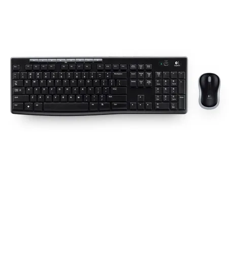 Teclado y Mouse Inalambricos Logitech MK270 en Negro