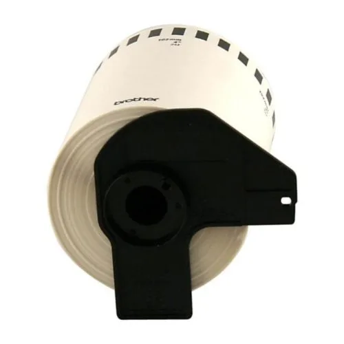 Etiqueta blanca de papel Brother DK2243 de 101 mm de ancho x 30.4mts de largo. Impresión en negro Térmica directa