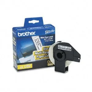 Etiqueta blanca de papel Brother DK1204 - 400 etiquetas de 17 mm de ancho x 54.3 mm de largo. Impresión en negro. QL800 / QL810W / QL1110NWB.QL800 /