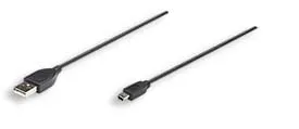 CABLE USB MANHATTAN 322638 V2.0 A-MINI B 0.9M Negro
