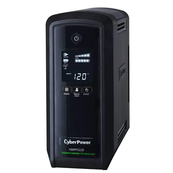 No-Break CyberPower - 1000 VA, 600 W, 8 h, Negro CP1000PFCLCDa