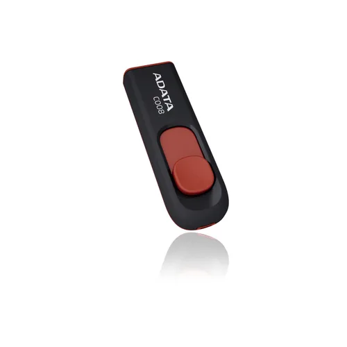 Memoria Flash USB ADATA 16GB C008 Retráctil Negro-Rojo