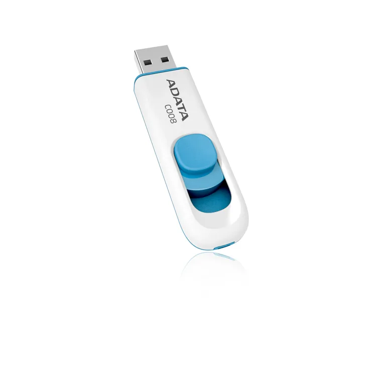Memoria Flash ADATA 16GB USB 2.0 Retráctil Blanco-Azul