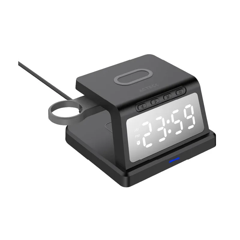 Cargador con Reloj para Escritorio ENERGON S MATE CI730 Acteck AC-937146