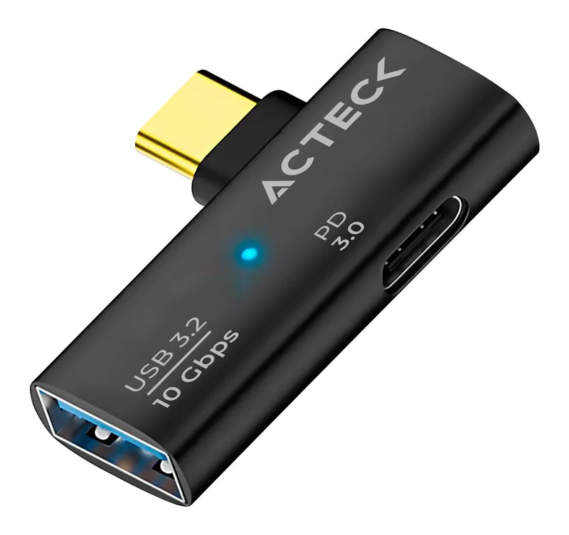 Adaptador OTG USB-C a USB-A + PD Gatex Nano AN410 / Compatible con Windows - mac OS, linux, Android / Conector principal USB-C ACTECK AC-944991