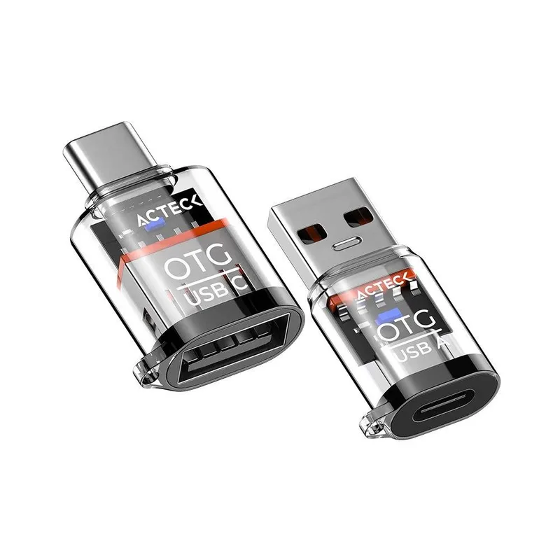 Adaptador OTG USB 2+2 Pack tipo Dongle Gatex Nano AN404 / Compatible con Windows - mac OS, linux, Android / Conector principal USB-C, USB-A / 2x
