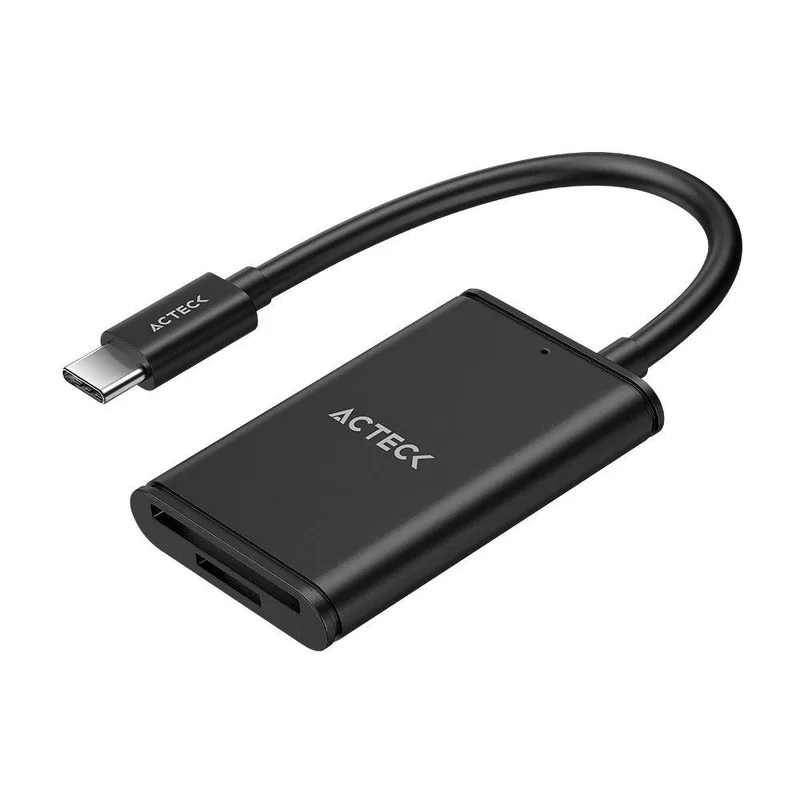 Lector de Memoria 3 en 1 USB-C Gatex Read CR630 / SD 2.0 / Micro SD 2.0 / USB-A 3.0 / Advanced Series / Titanio ACTECK Negro AC-945042
