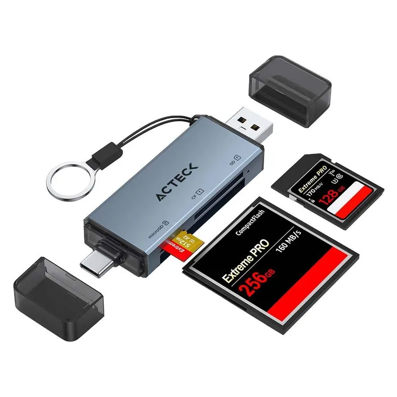 Lector de Memorias OTG Gatex Read CR620 / Compatible con Windows 10/8/7/Vista/XP - Mac OS X 10.4.6 o superior. / Conector principal USB-C, USB-A AC-94