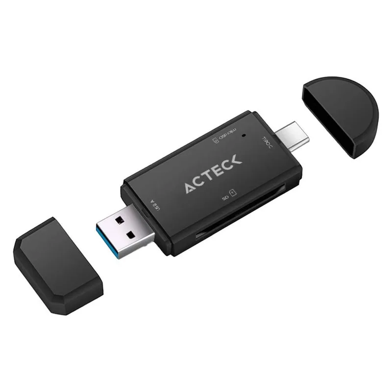 Lector de Memorias OTG Gatex Read CR615 / Compatible con Windows 10/8/7/Vista/XP - Mac OS X 10.4.6 o superior. / Conector principal USB-C, USB-A / 1x