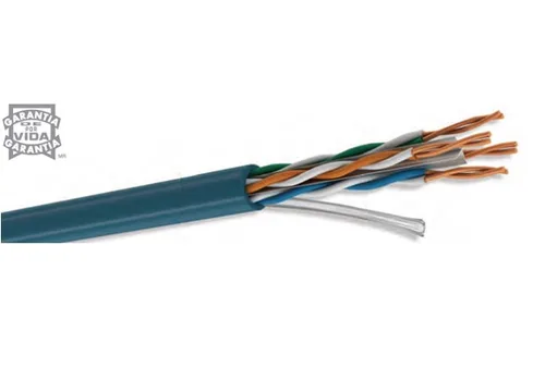 Bobina UTP CAT6 para interior - 4 pares, 23 AWG, bobina de 305 mts, 100 cobre, condumex 66446815, color azul
