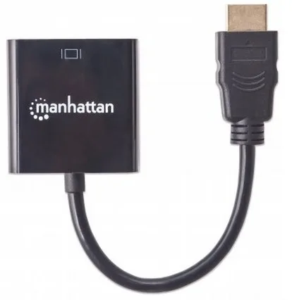 151467 Convertidor HDMI Macho a VGA hembra - negro Largo:30cm MANHATTAN