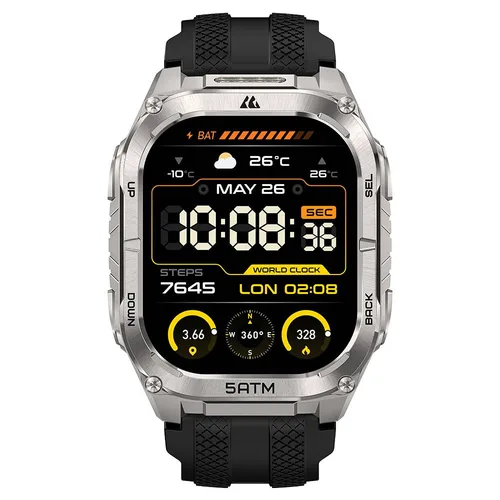 Smartwatch KOSPET KOSPET TANK M4 tmko-007 - Plata, 10 días, Resistente al agua