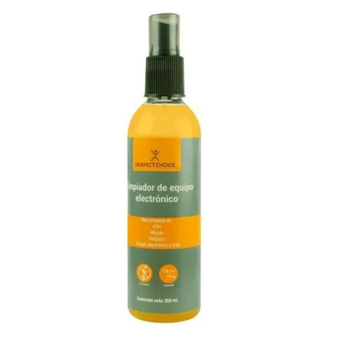 Limpiador Antiestático para Equipo Electrónico 250ml | PERFECT CHOICE Naranja PC-033066
