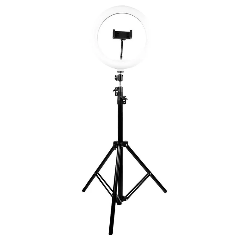 PC-120407 Aro de luz led 10 Pulgadas con base expandible y tripié para Streaming Lumeria | PERFECT CHOICE 160 cm