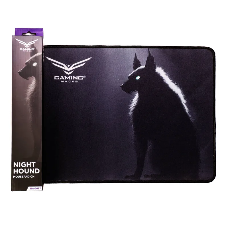 Mousepad Gaming Naceb NA-2697 Night Hound 12.2 x 9.4 pulgadas - Superficie Antideslizante, Alta Precisión Naceb Technology Negro
