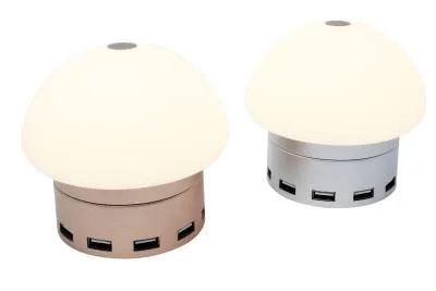 Luminario Led NL-1 Smarthub 6 Puertos Touch Amperaje Inteligente - Proteccion Contra Descargas Plata NECNON Luminarios NPLLNL08S6