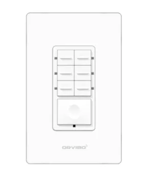 Botonera de 7 Escenas Inteligente Orvibo T10S7ZW-1UO - Color blanco, Inalámbrico y alámbrico, Wi-Fi, 2400 MHz, 120 - 270