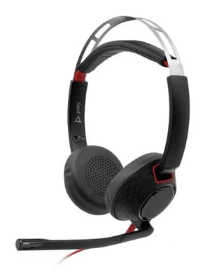 HP Poly Blackwire 5220 - Alambricos, USB-C con adaptador USB-C/A, conector 3.5 mm, Binaural PLANTRONICS Negro 8X231AA