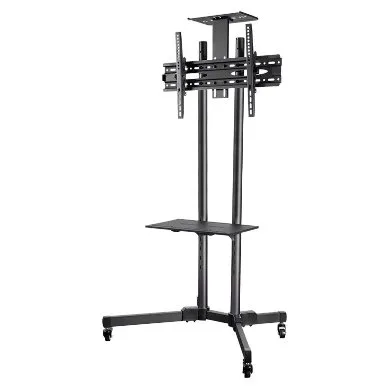Soporte de Piso - Móvil, para Pantalla BROBOTIX 963050, 50 kg, Acero laminado en frío, 32 pulgadas, 70 pulgadas, Pantallas