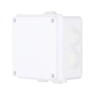Caja Plástica 100X100X70 Sello de Goma IP65 BROBOTIX 6007112 - Color Blanco