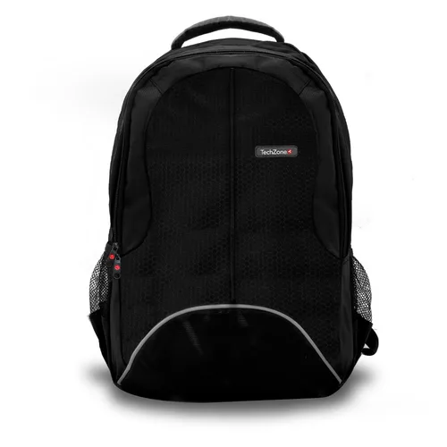 Backpack Eco Sport TechZone - de 15.6 pulgadas, múltiples compartimientos, costuras y asas reforzadas, garantía limitada de por vida TZBTS10BLK