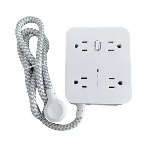 Tira multicontacto HN8U5WC2 - 8 tomas de corriente espaciadas. 2 USB A, 2 USB C URBAN BALANCE Gris