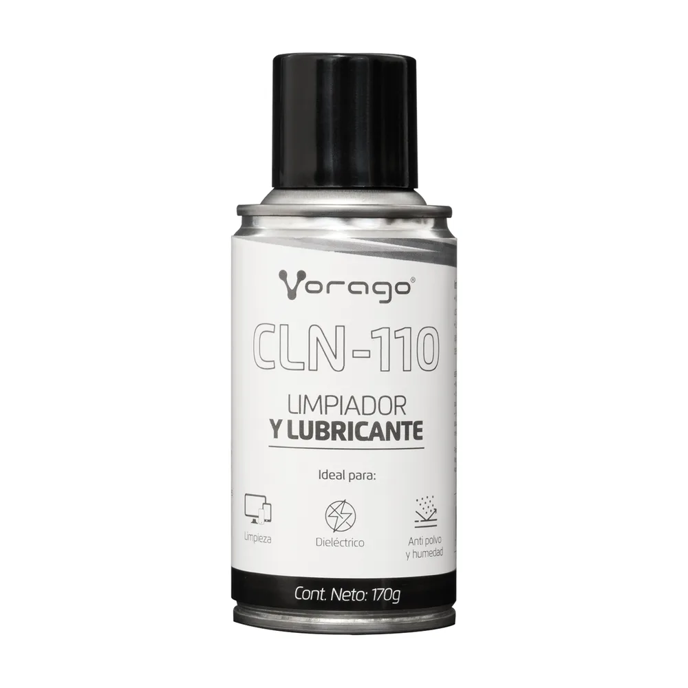 Limpiador y lubricante en Aerosol CLN-110 - 170g, para limpieza y lubricación circuitos electrónicos VORAGO