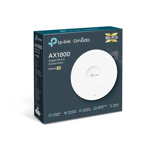 Access Point Inalámbrico de Montaje en Techo de Doble Banda AX1800 Ac Omada Tp-link EAP620 HD 6 dBi