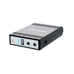Mini UPS FORZA 24W (DC-140USB) - Batería de Litio 4000mAh, Salidas 5V/9V/12VCC y USB, Protección Sobrecargas, Color Negro MINI UPS DE CC Y CARGADOR