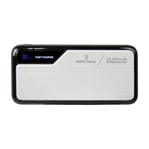 PC-241119 Power Bank Carga Rapida 22.5W Diseño Compacto y Ligero Thunder | PERFECT CHOICE Blanco
