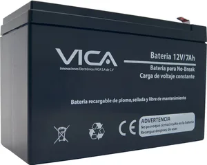 Batería de Reemplazo VICA 12V/7A - Tipo de acumulador: Plomo/Paquete sellado libre de mantenimiento - Tiempo de vida útil 5 años aprox 12 V 7 AH