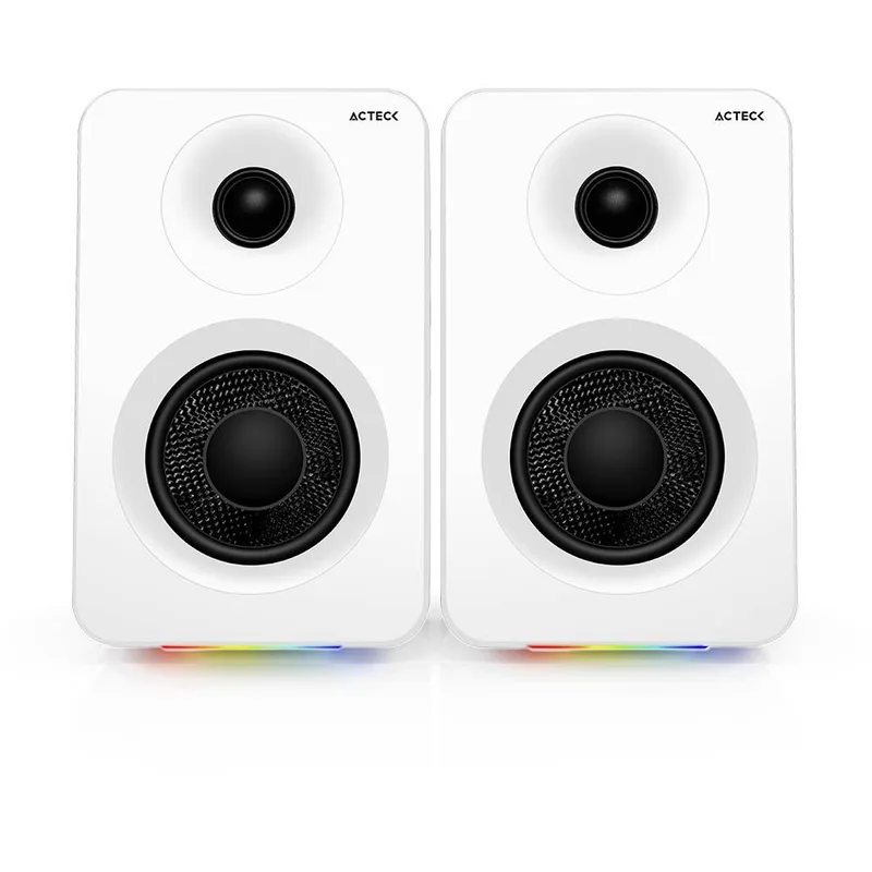 Bocinas Tipo Estudio Dynamic Exact R BS700 Elite Series - Sonido Estereo 2.0, Potencia 50w RMS, Color Blanco. BR-940825 ACTECK 50 W AC-940825