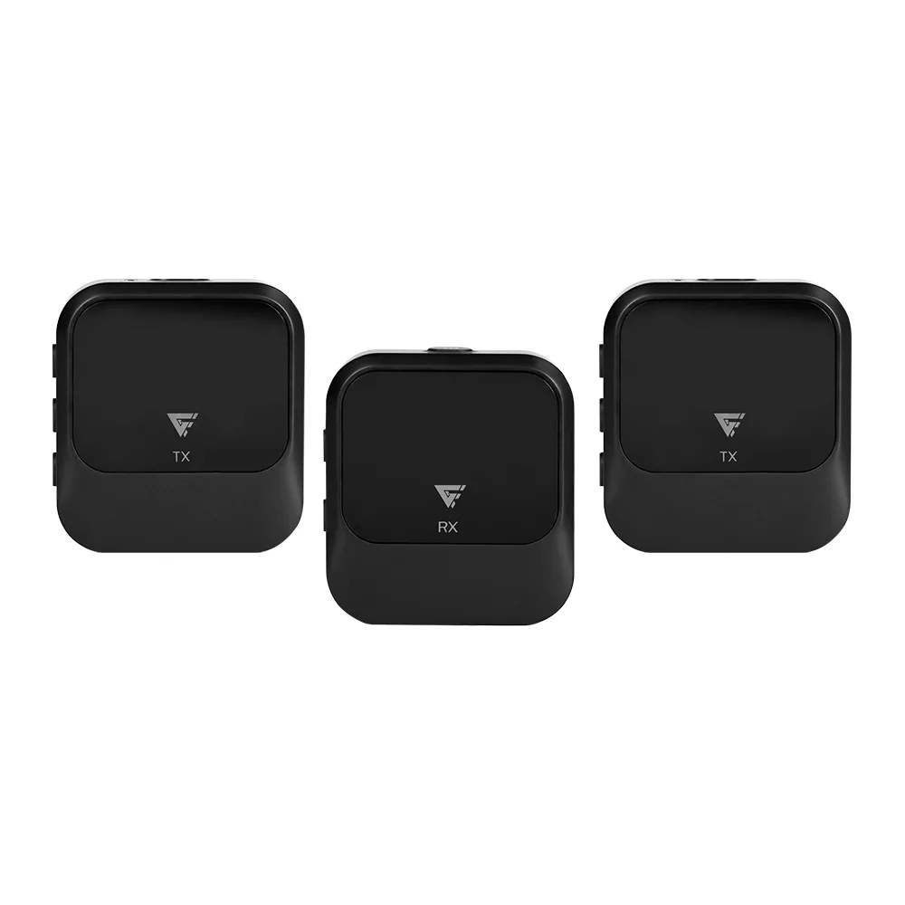 KIT 2 MICRÓFONOS LAVALIER GAME FACTOR MCL650 USB C - 2.4GHz, ULTRA BAJA LAT, CANC DE RUIDO, NEGRO 30 - 20000 Hz
