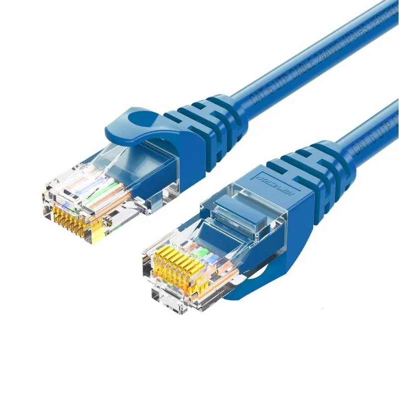 Cable de Parcheo (Patch Cord) / UTP 100 cobre/ Cat. 6 (24 AWG ) / 2 Metros / Color Azul / Ideal para PoE+ / Interior HIKVISION DS-1NP6UEC0-200-B