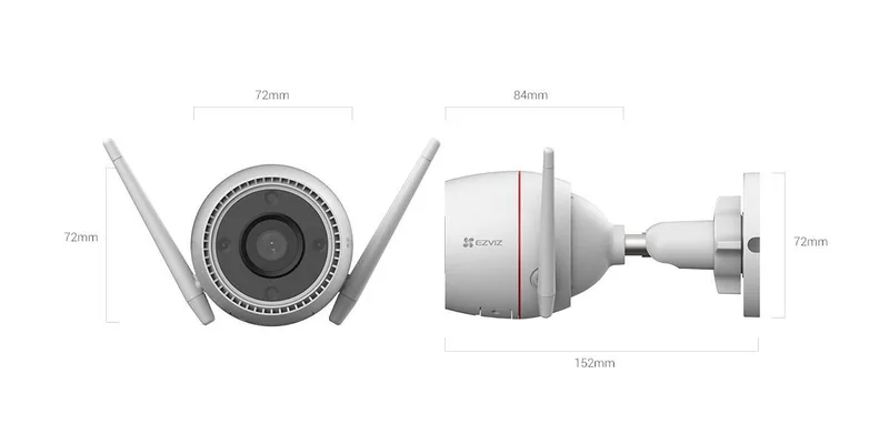 Cámara Wifi EZVIZ H3C 2K - Exterior, Inalámbrico y alámbrico, Techo/pared, 2304 x 1296 Pixeles, 3 MP H3C 3MP