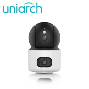 Cámara IP Wifi Uniarch (Uho-S3S-M33D) 3MP+3MP / Lente 4mm / IR10M / MicroSD 512GB / Micrófono + Altavoz / USB-C / Interior / Serie Panda Alámbrico