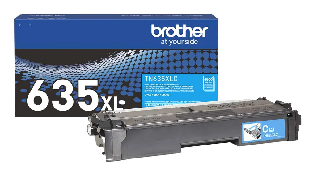 Tóner Brother TN635XLC cyan rendimiento aprox. 4 - 500 págs. para MFCL8730CDW, MFCL8970CDW, HLL8570CDW Cian