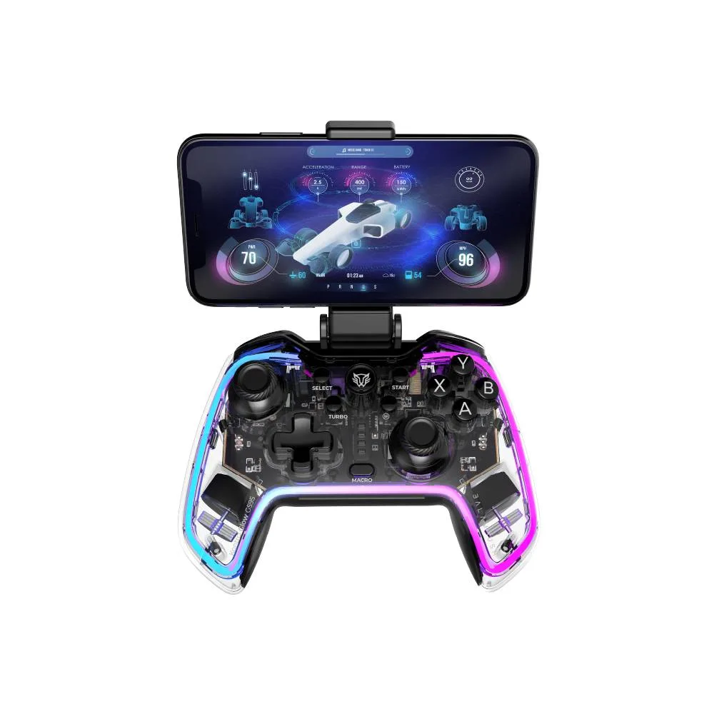 Gamepad Inalámbrico Control Glow G595 BALAMRUSH AZENDER SERIES Balam Rush Transparente BR-936910