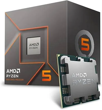 AMD RYZEN 5 8400F - 6 núcleos, Socket AM5, Con ventilador, Se requiere una tarjeta gráfica independiente 4,7 GHz 100-100001591BOX