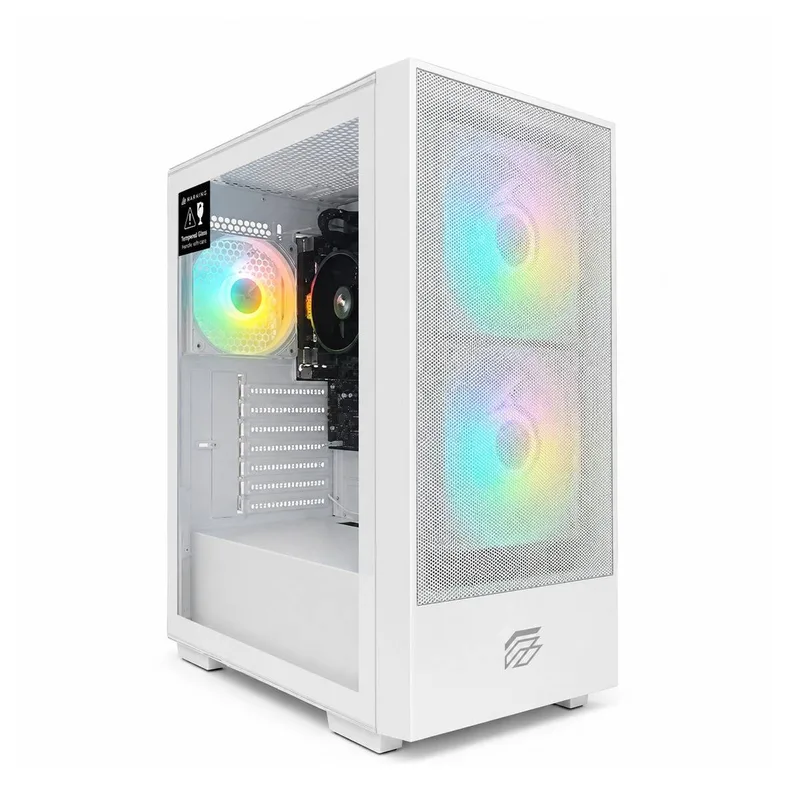 PC HY Gaming TRINITY By Einarex Blanco Ryzen5 5600GT Ram 16GB SSD480GB. Chipset A520. Fuente de Poder Cybenetic Bronze. Windows 11 prueba Hyundai