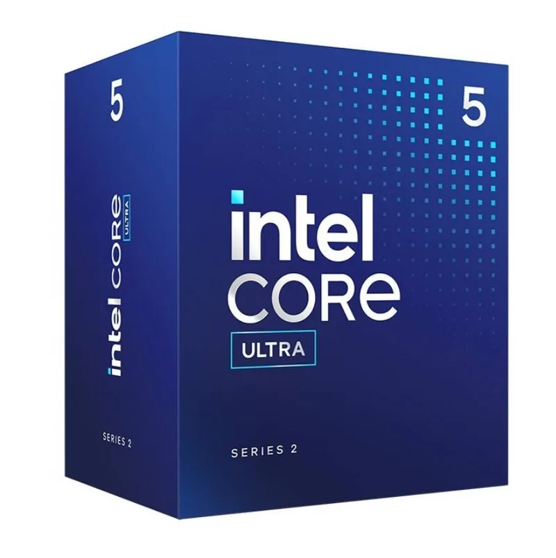 Procesador Intel Core Ultra 5 de 4.9 GHz - 10 núcleos (6P + 4E), 23 Tops (IA), Socket LGA 1851 con gráficos y disipador 4,9 GHz BX80768225