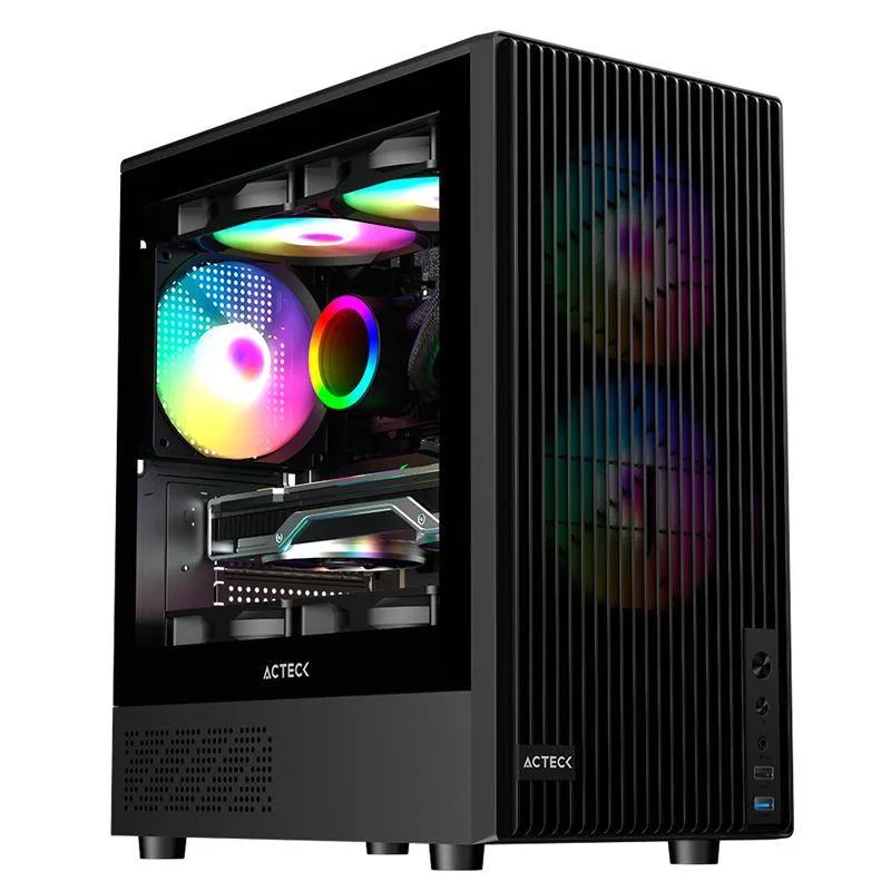 Gabinete Mini Torre ZYRON GC606 ACTECK Factor: Micro Atx - Mini ITX Negro AC-943819