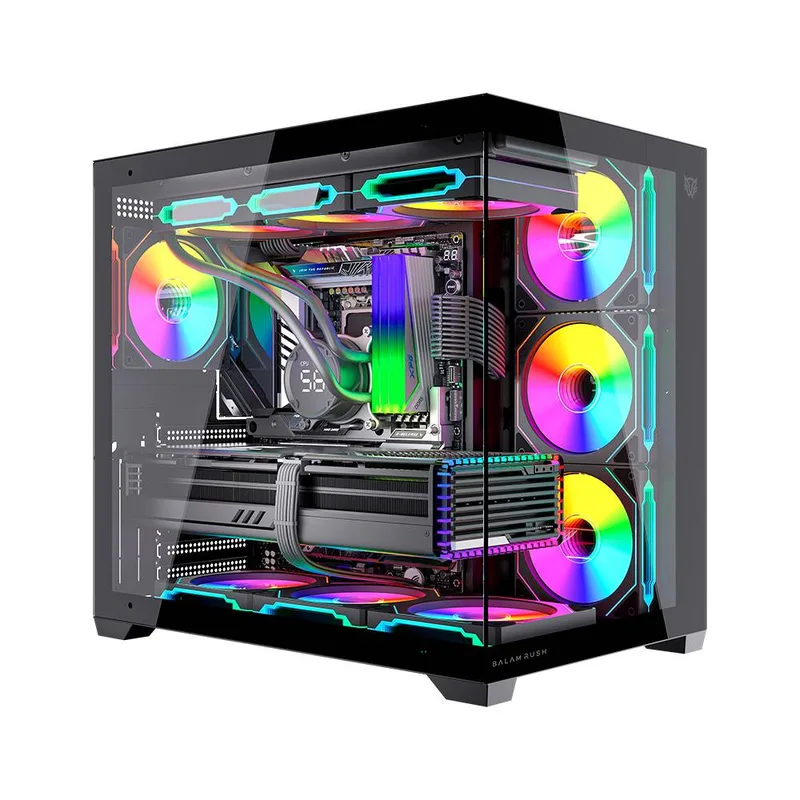 Gabinete Media Torre TANK CORE ULTRA GM925 Factor: Micro Atx - Mini ITX Balam Rush Negro BR-943833