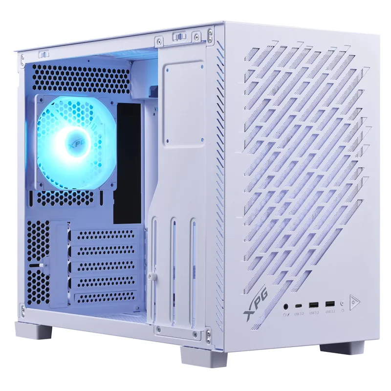 Gabinete GAMER XPG VALOR AIR NANO Media torre. Sin herramientas - filtros extraibles. 1 Ventilador ARGB de 120mm INCLUIDO BLANCO.