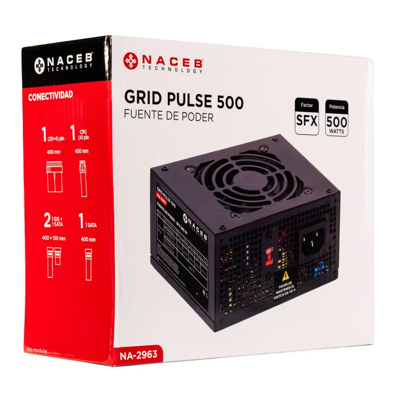 Fuente de Poder SFX 500W NA-2963 Naceb Technology