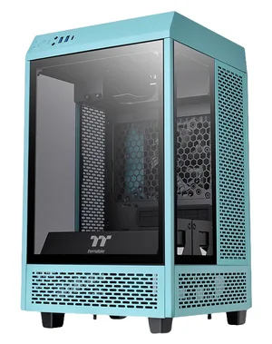 Gabinete Thermaltake Tower 100 Turquesa - con Ventana RGB, Mini-Tower, Mini-ITX, USB 3.0, sin Fuente The Tower 100 Turquoise Mini Chassi Azul